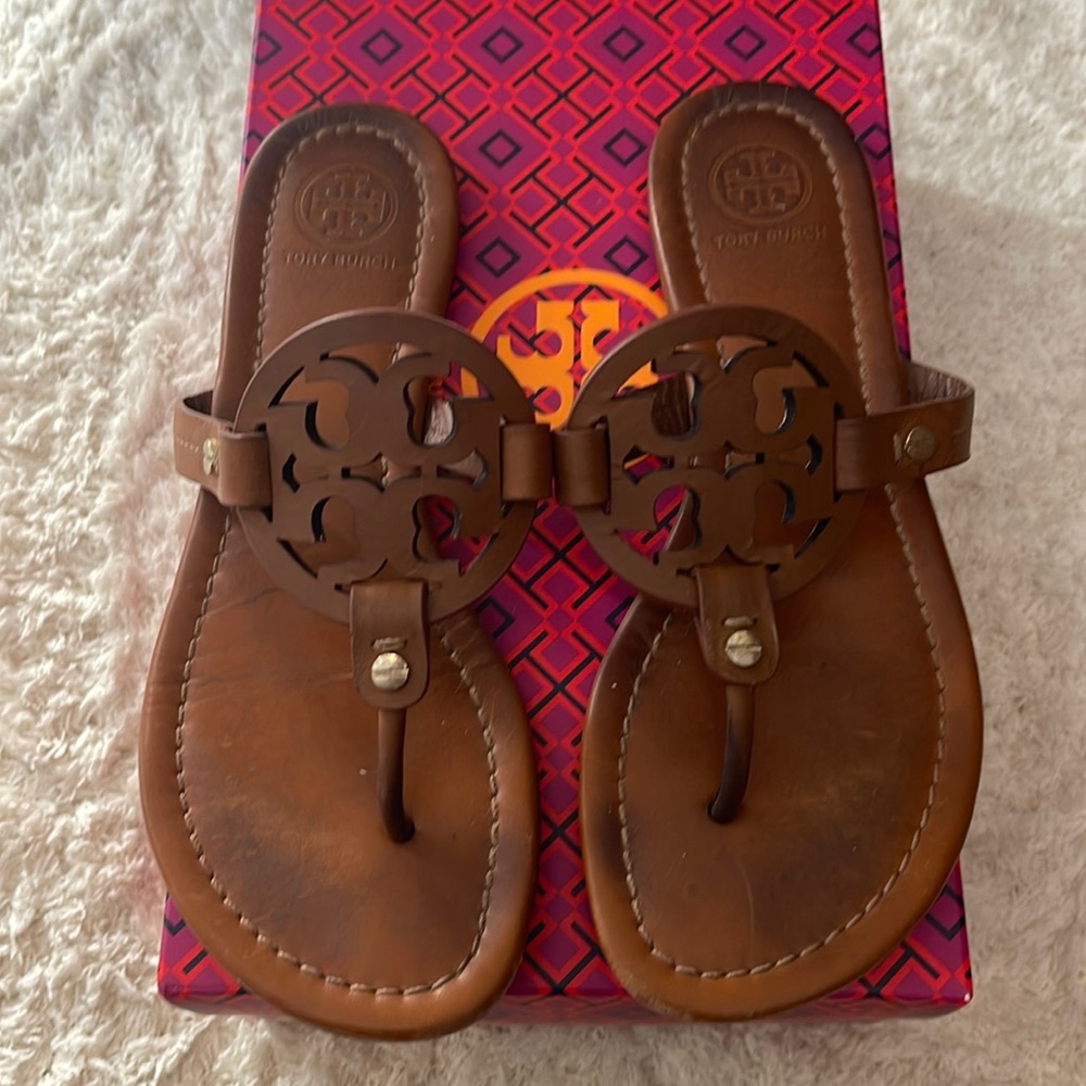 Tory Burch Miller Medallion Leather Sandals